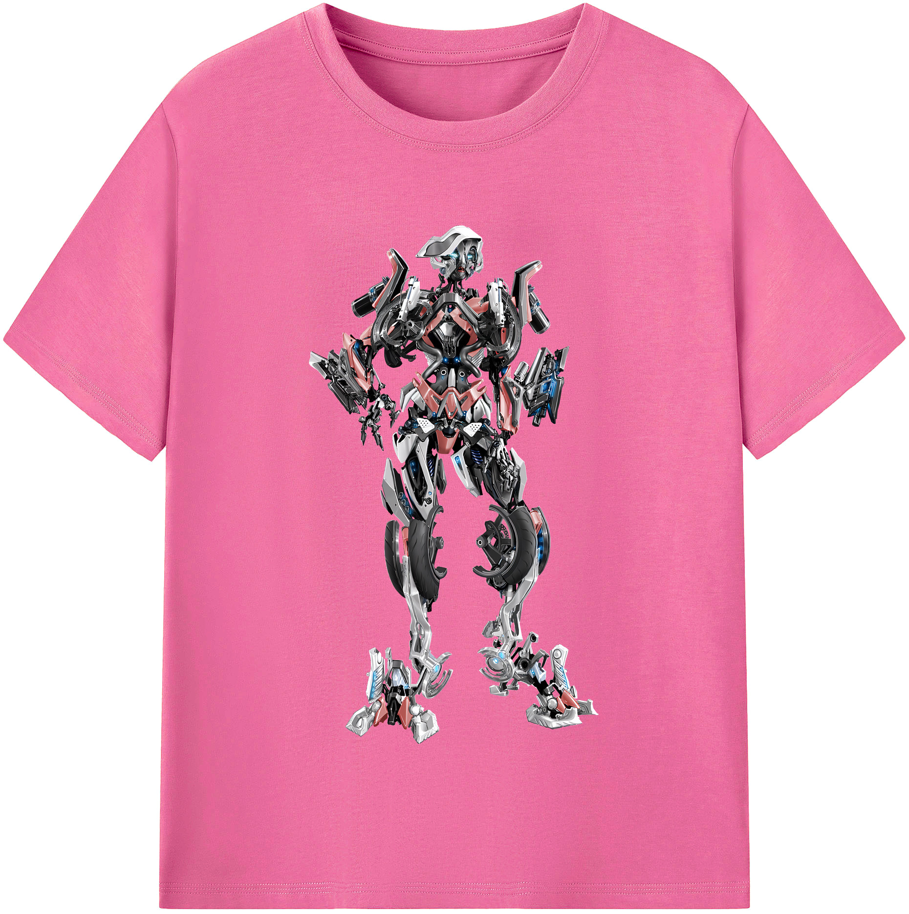 （画像用） Transformers トランスフォーマー レディースカジュアルプリントTシャツ（綿100％）